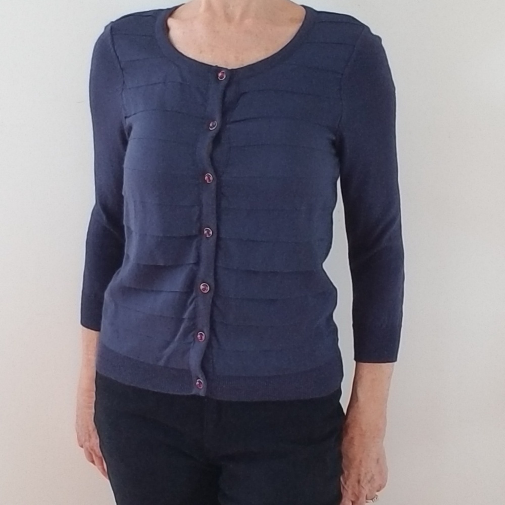 Michael Michael Korse Navy button down Cardigan